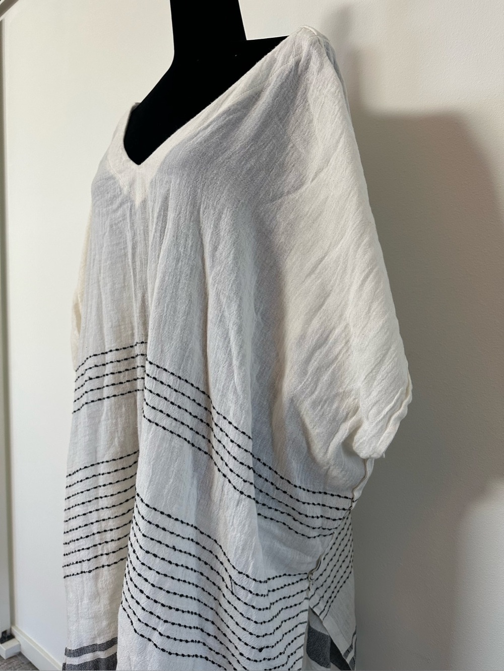 bujibaja Linen Contrast-Stitched Swim Cover-Up